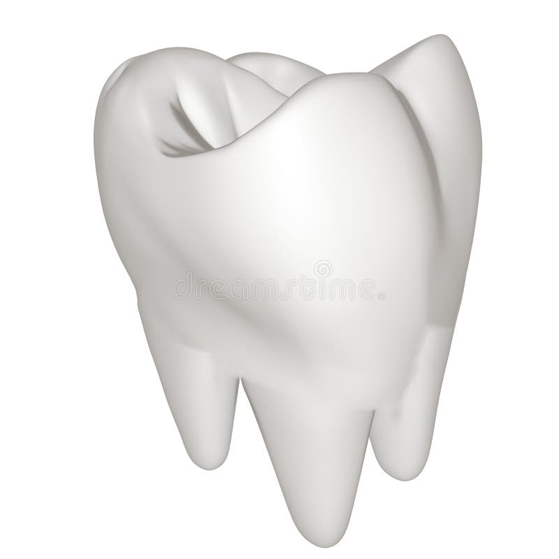 Tooth. 3d illustration royalty free illustration