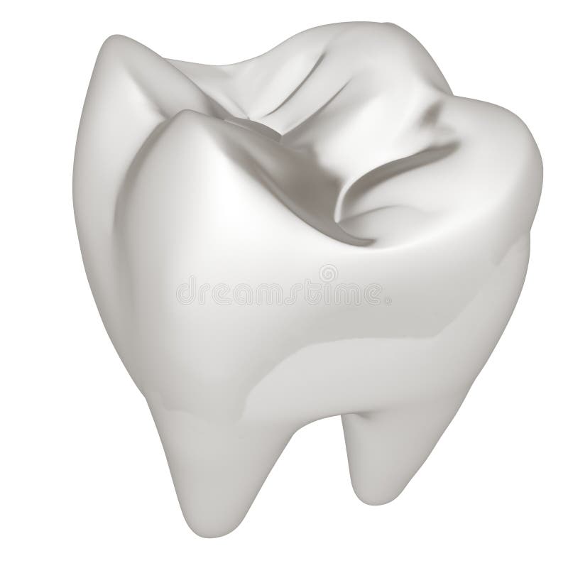 Tooth. 3d illustration royalty free illustration
