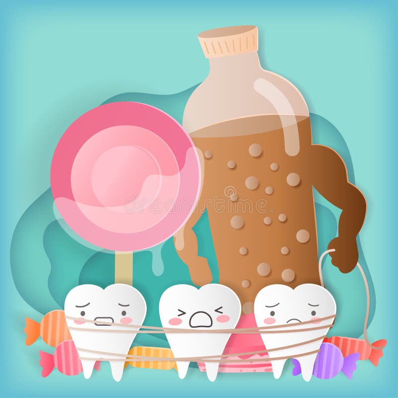 Cartoon Tooth Decay Lollipop Stock Illustrations 33 Cartoon Tooth