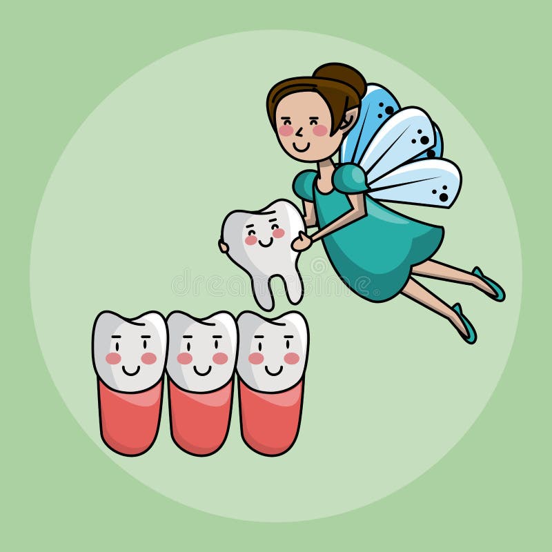 Tooth Fairy And Dental Care Stock Vector Illustration Of Beautiful Cartoons 127300441