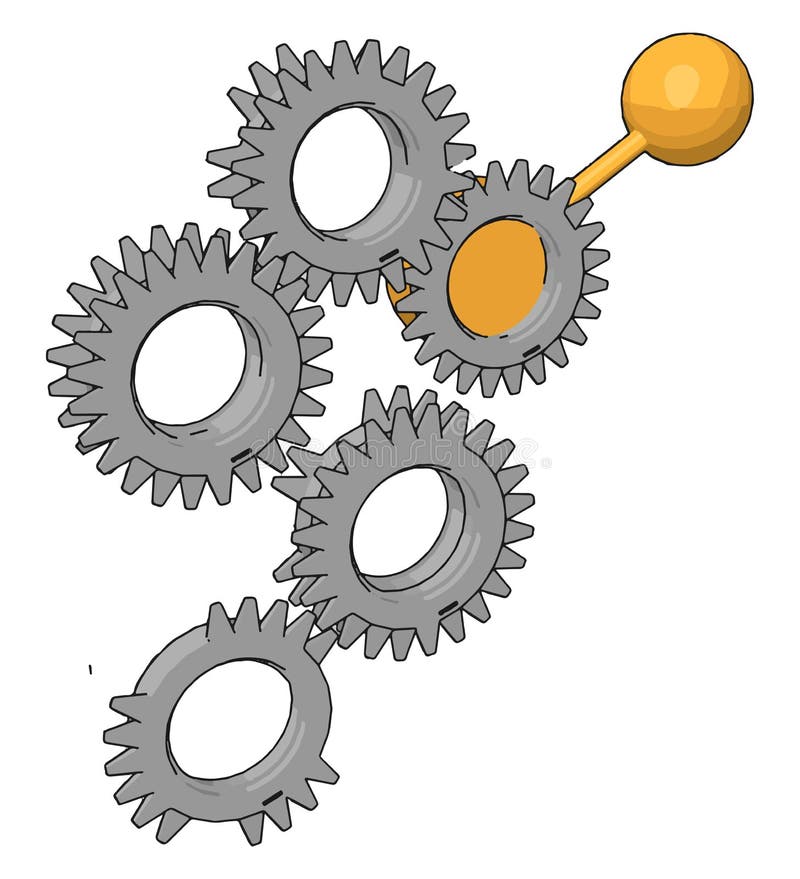 Tooth with gears stock vector. Illustration of anatomy 44362386