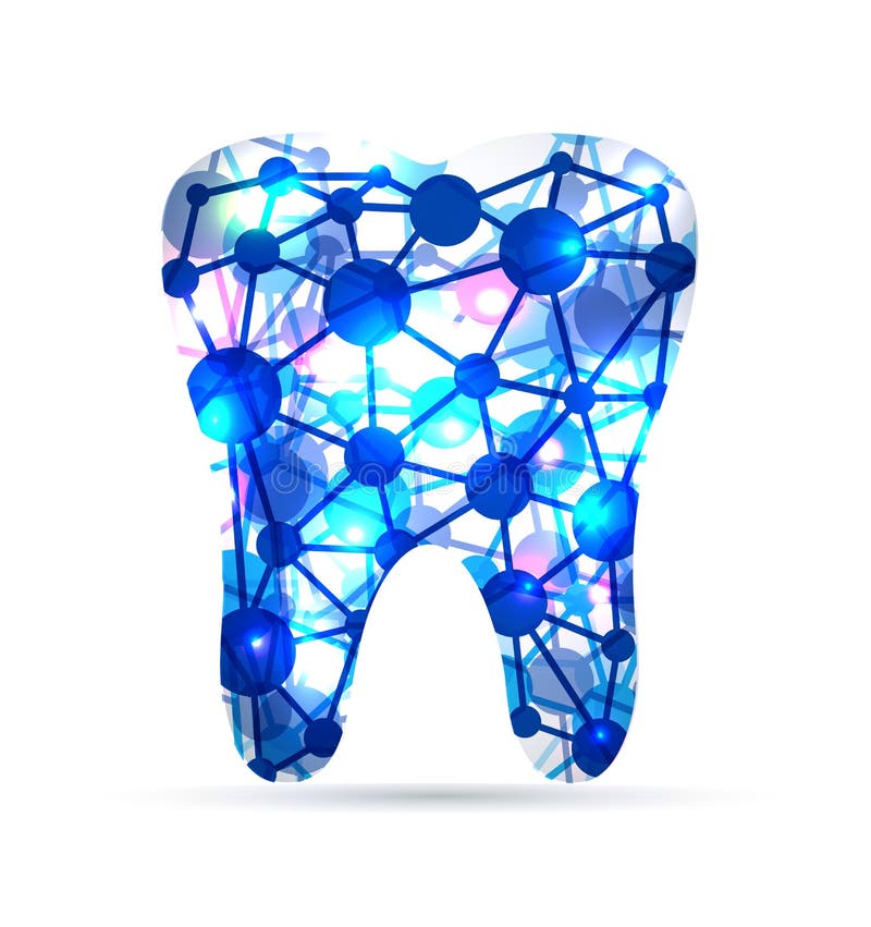 Tooth of molecules stock vector. Illustration of dental 35233466