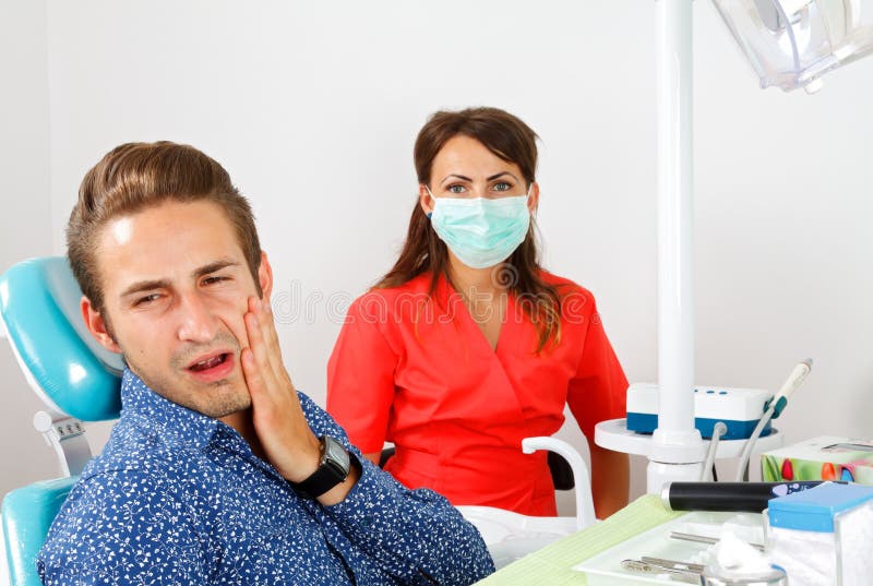 Scared Patient before Dental Anesthesia Stock Image Image of