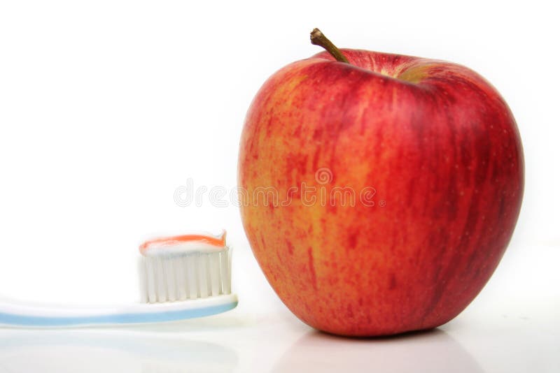 Toothbrush and Apple