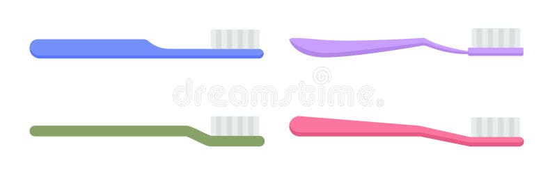 Toothbrush flat vector icon. Mouth brush design isolated tooth icon illustration. stock illustration