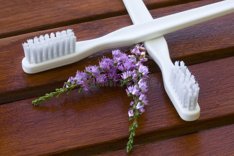 Toothbrush with flower