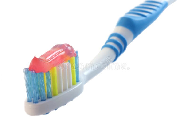 Toothbrush with toothpaste stock image. Image of dental 24662005