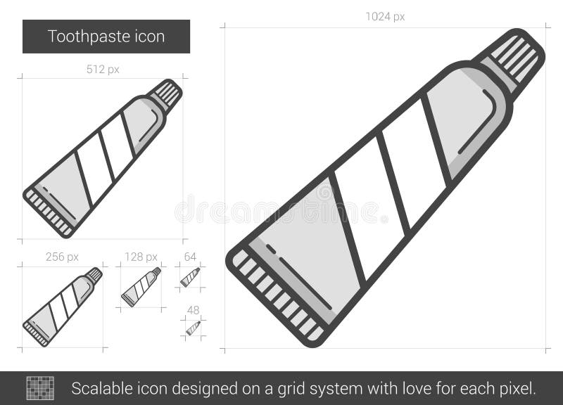 Toothpaste Tube Hand Drawn Outline Doodle Icon. Stock Vector