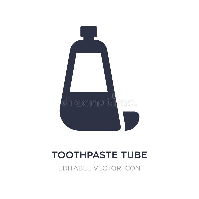 Toothpaste Tube Icon On White Background Simple Element Illustration From Dentist Concept Stock