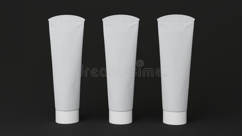 Download Blank Black And White Tube Mockup 3d Rendering Stock Illustration Illustration Of Packaging Cover 86087033 PSD Mockup Templates