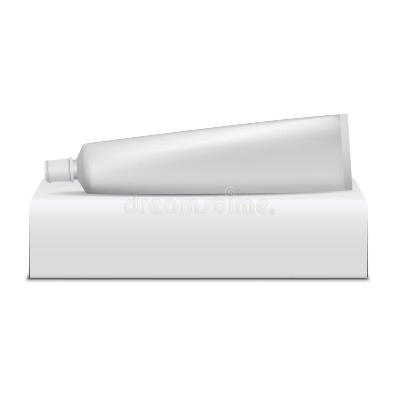 Toothpaste Tube and Package Template Stock Vector Illustration of