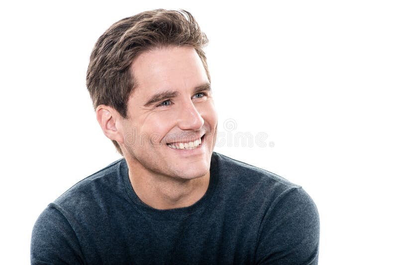 Toothy Lächelnporträt des reifen gutaussehenden Mannes lizenzfreie stockfotografie