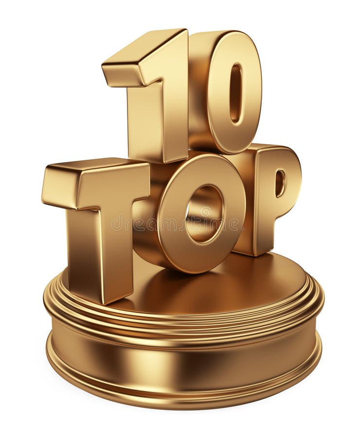 Top 10 on Podium. 3D Isolated Stock Illustration - Illustration of isolated, place: 25852926