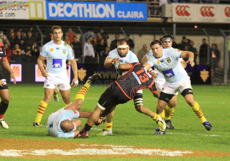 Usap vs Toulon editorial image. Image of ballon, roug 12015415