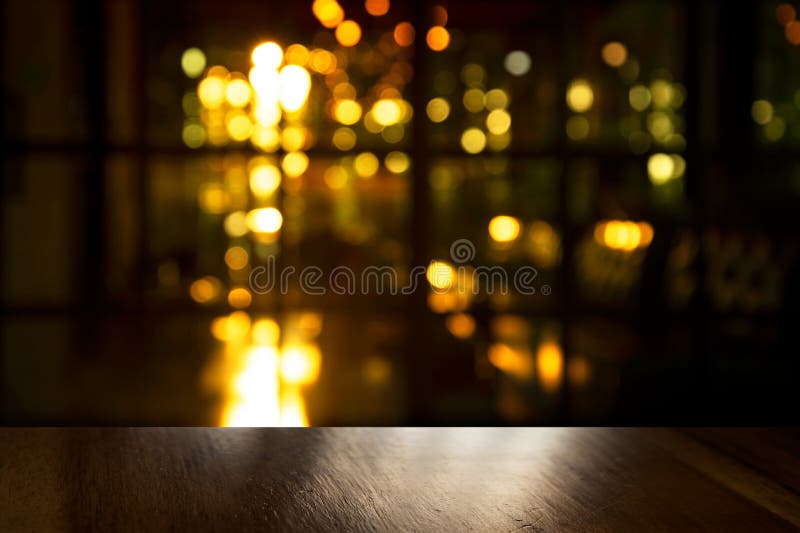 Top of Black Table with Blur Light of Party in Bar or Pub in the Dark Night  Background Stock Image - Image of light, blur: 144100975