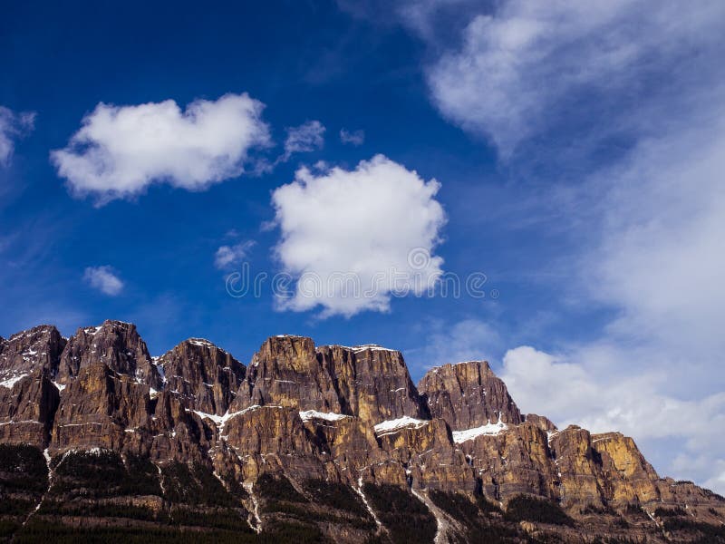 Top of Castle Mountain royalty free stock image