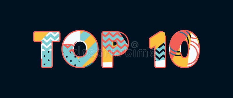 Top 10 Concept Word Art Illustration Stock Vector - Illustration of