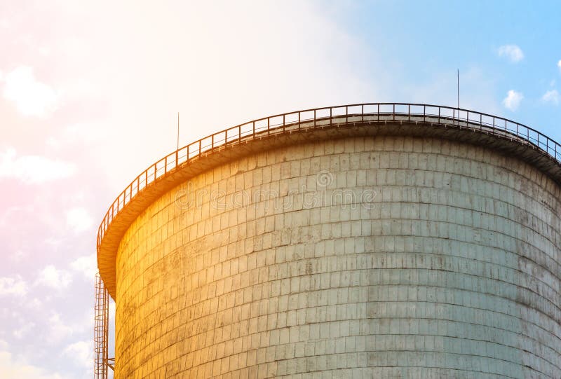 The top of cooling tower stock image