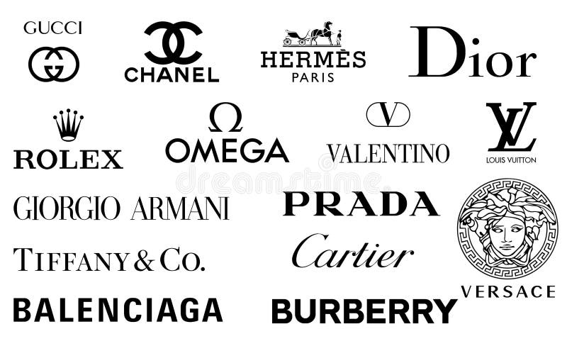 Vuitton Prada Armani Dior Chanel Gucci Versace SVG