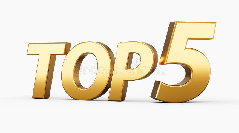 Top Five Words on White Background Stock Illustration - Illustration of