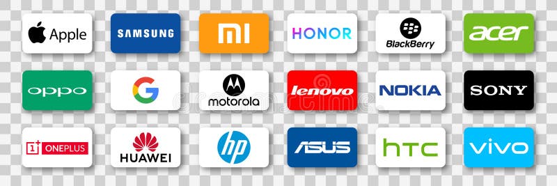 Top gadget companies buttons logo in vector format. Top gadget companies buttons logo in vector format