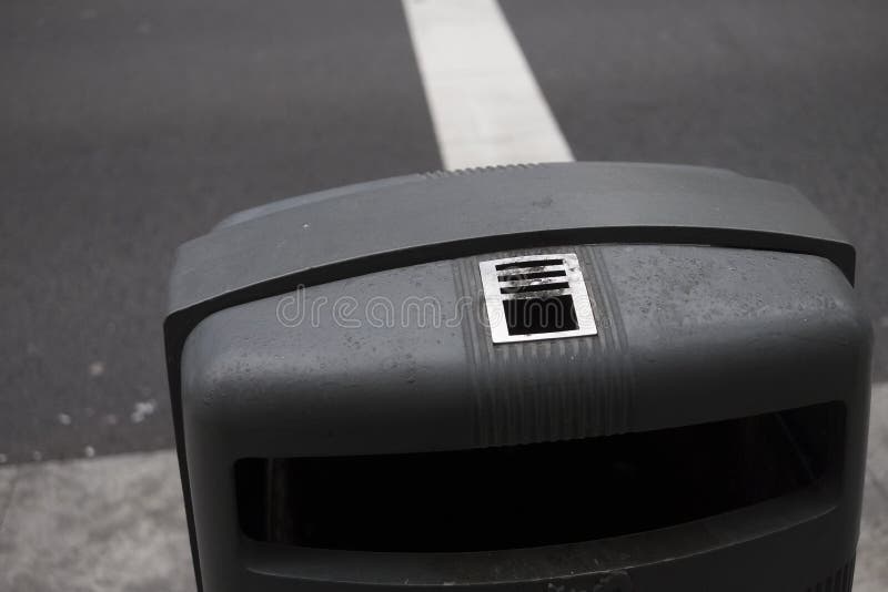Street Rubbish Bin with Ashtray on Top Editorial Photo Image of city, bins 182801816