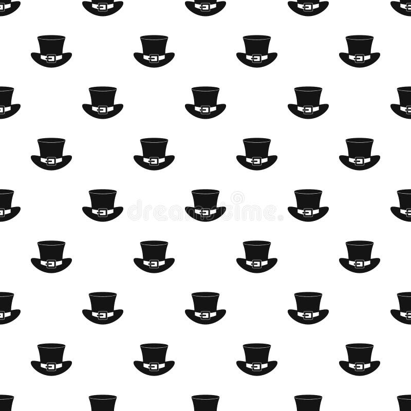 Top Hat with Buckle Pattern Vector Stock Vector - Illustration of ...