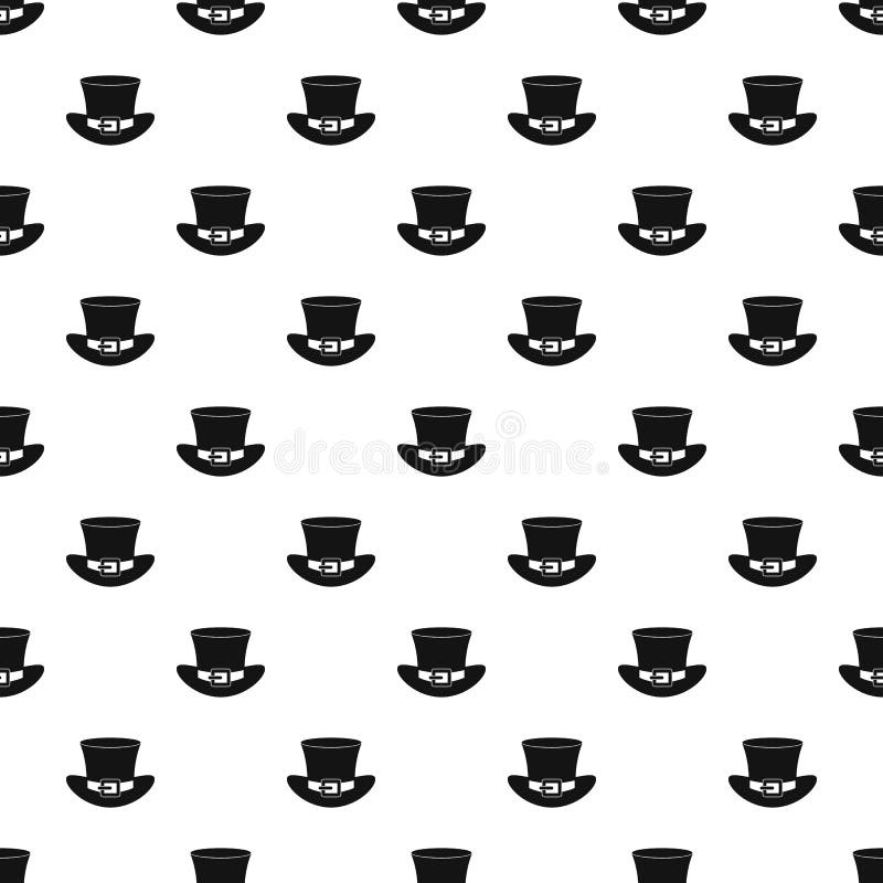 Top Hat with Buckle Pattern Vector Stock Vector Illustration of