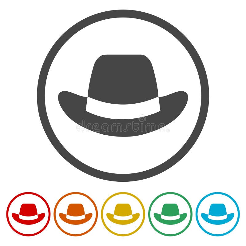 Top Hat Icons Set - Illustration Stock Vector - Illustration of ...
