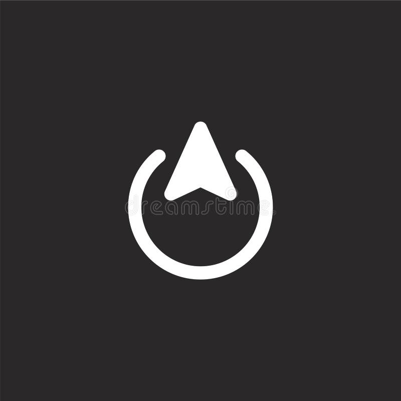 Top icon. Filled top icon for website design and mobile, app development. top icon from filled selection and cursors collection stock illustration