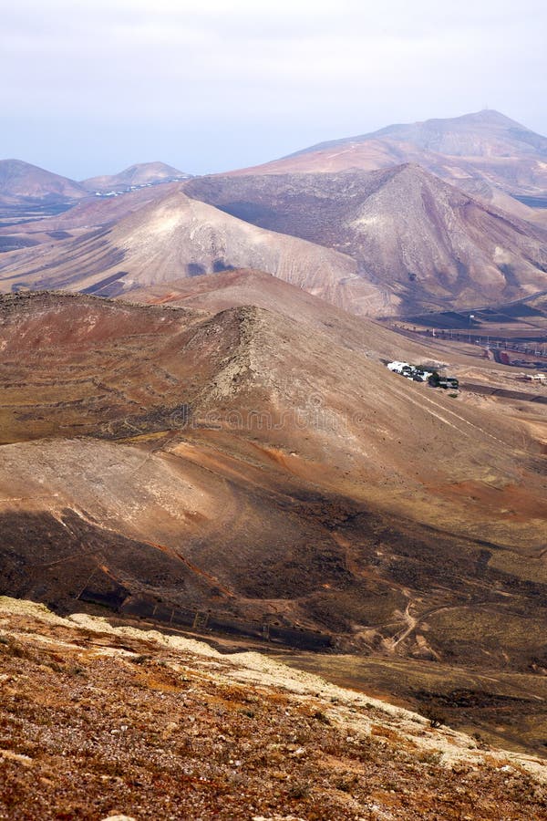 From the Top in Lanzarote Spain Africa House Stock Photo Image of