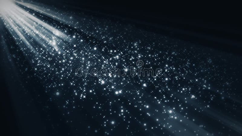 Top left flare light with falling particles royalty free illustration
