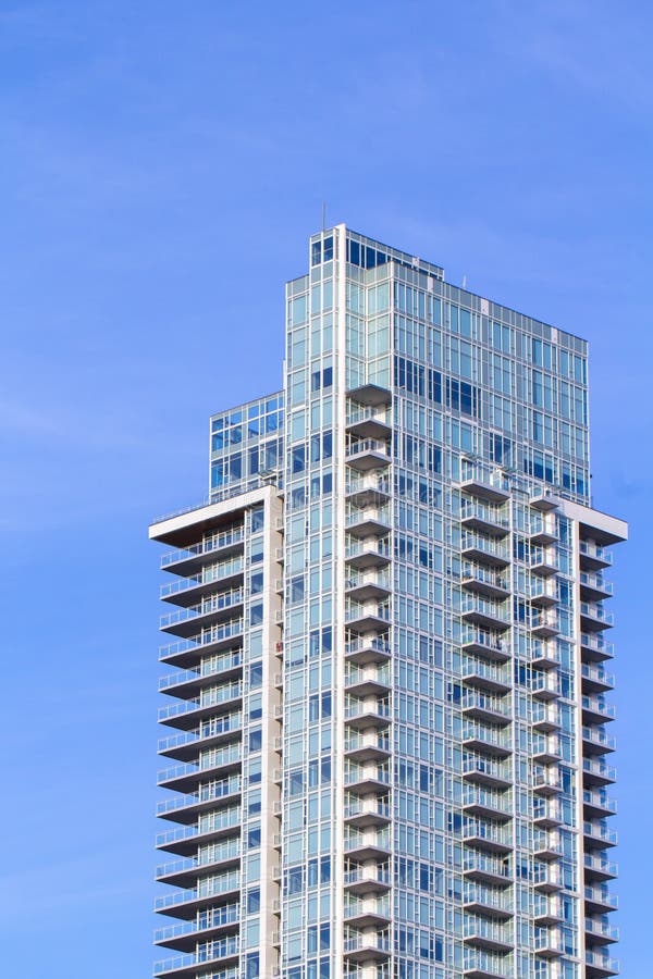 The top of a modern apartment building royalty free stock image The top of a modern apartment building royalty free stock image