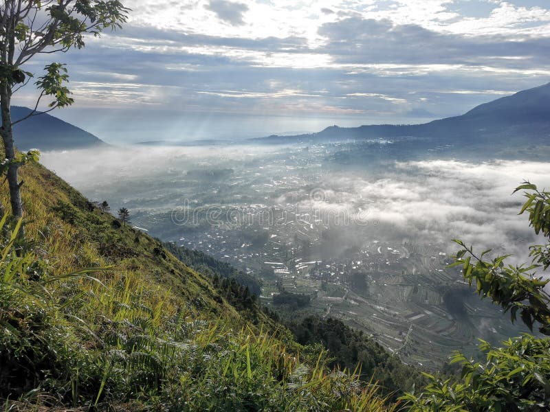 On top the mountain andong stock photo