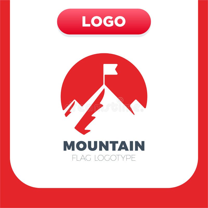 Top of mountain with flag icon vector, filled flat sign, solid pictogram isolated on white. Goal symbol, logo illustration. Pixel