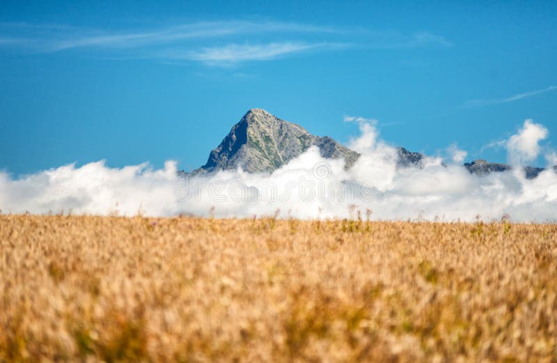 Vrchol vrcholu Kriváň ve Vysokých Tatrách, Slovensko