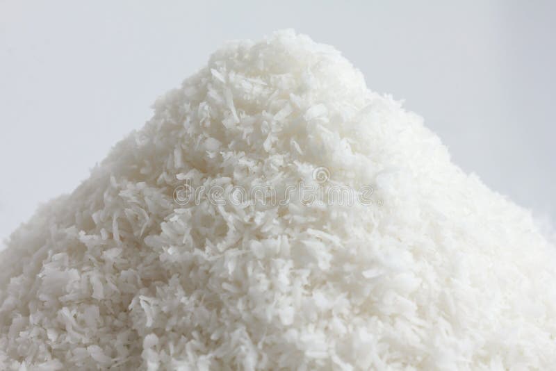 Top of a pile of desicated coconut royalty free stock image