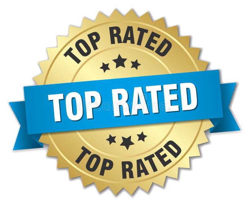 Top rated badge - award sticker Royalty Free Vector Image