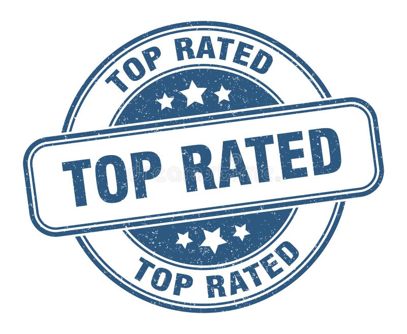 Top Rated Stamp. Top Rated Round Grunge Sign Stock Vector