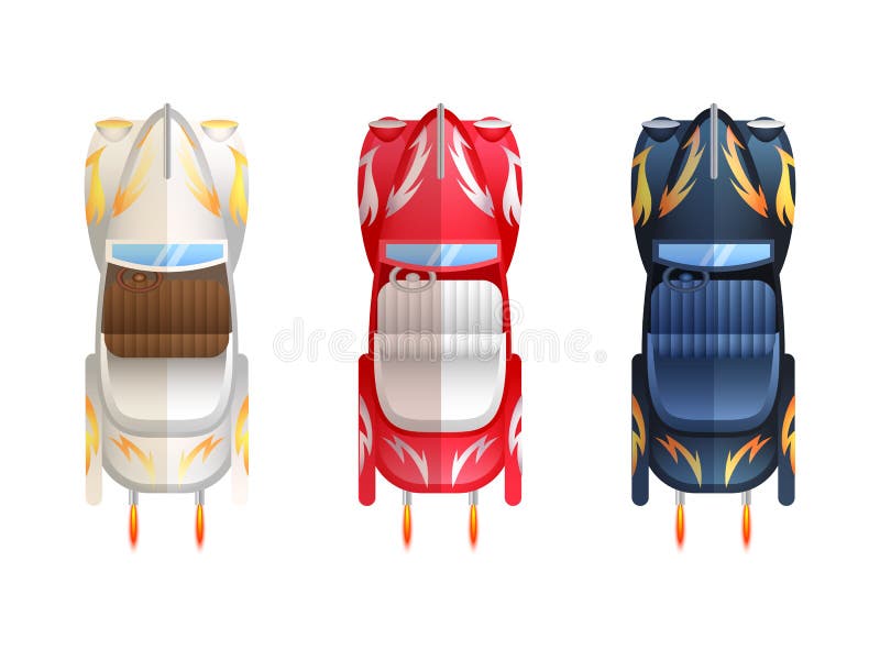 Top retro del cabriolé de los coches planos stock de ilustración Top retro del cabriolé de los coches planos stock de ilustración