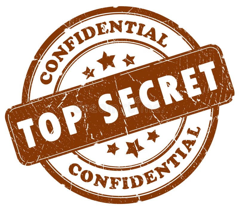 Top secret. Red grunge top secret stamp. Icon illustration. ilustração do  Stock