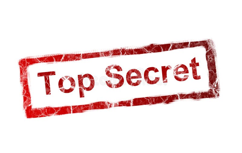 Top Secret Stamp. Red Top Secret Classified Stamp Icon. Stock