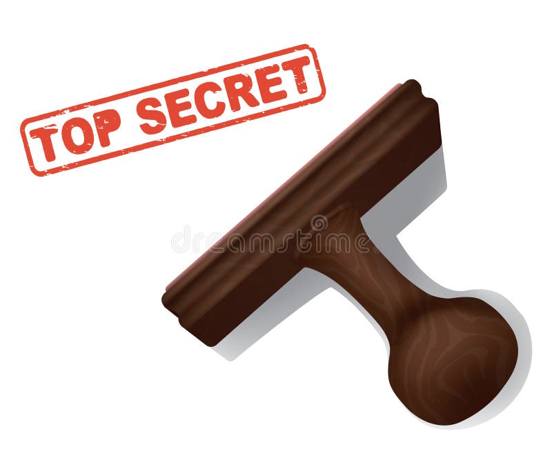 Top-secret timbrato in inchiostro rosso con il bollo di gomma della mano illustrazione di stock Top-secret timbrato in inchiostro rosso con il bollo di gomma della mano illustrazione di stock