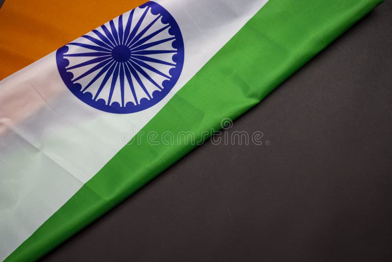 Top Shot Of Indian Flag, Tricolor, Saffron, Green And White Color, 26 January Republic Day Or 15 August Independent Day Concept