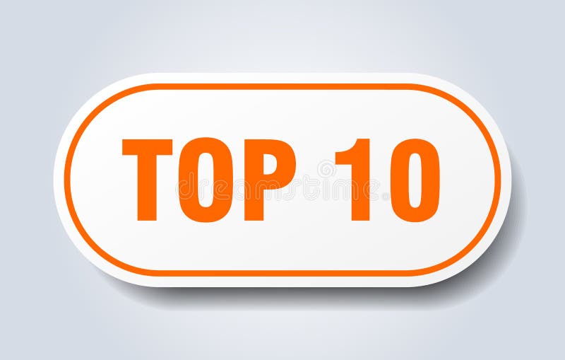 Top 10 sticker. stock vector. Illustration of website 158772256