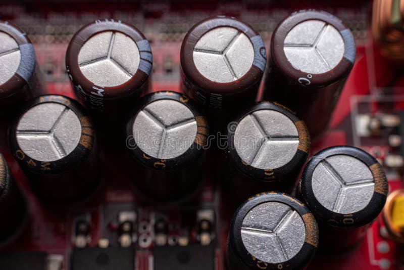 The Top of Transistors on a Motherboard Stock Image Image of datum