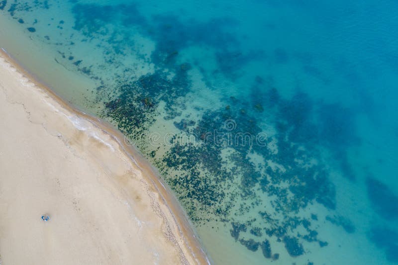 Top View Aerial Photo from Flying Drone of Beautiful Sea Landscape with ...