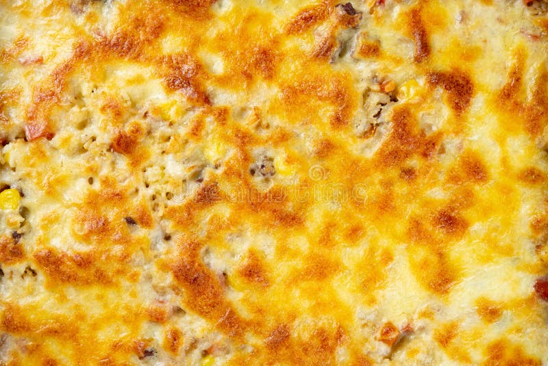 Baked Rice with Cheese on Top Stock Image Image of baked, horizontal
