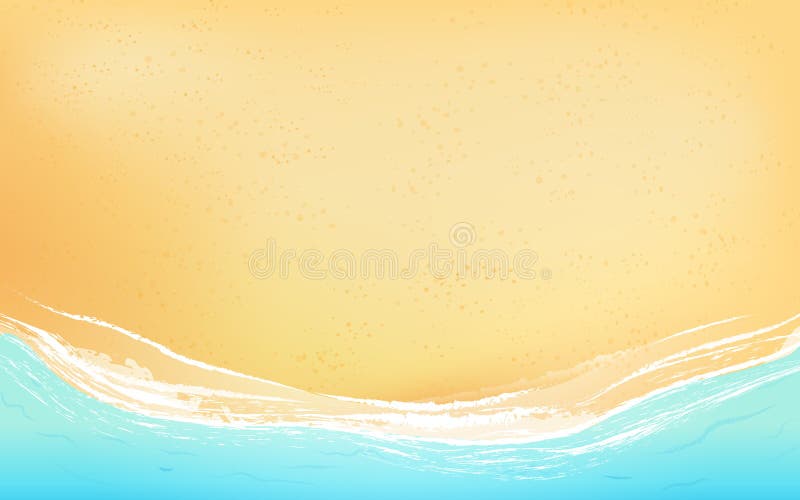 Top view Beach with soft waves. Background.
