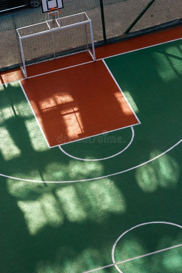Birds Eye View Of A Basketball Court